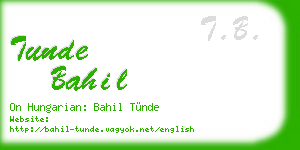 tunde bahil business card