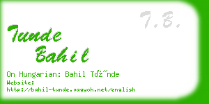 tunde bahil business card